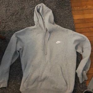 Nike light grey hoodie in size Large